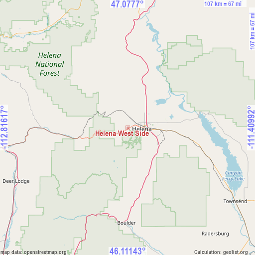 Helena West Side on map