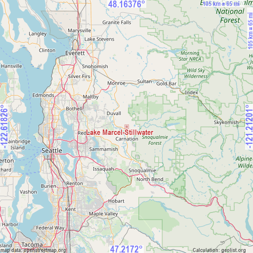 Lake Marcel-Stillwater on map
