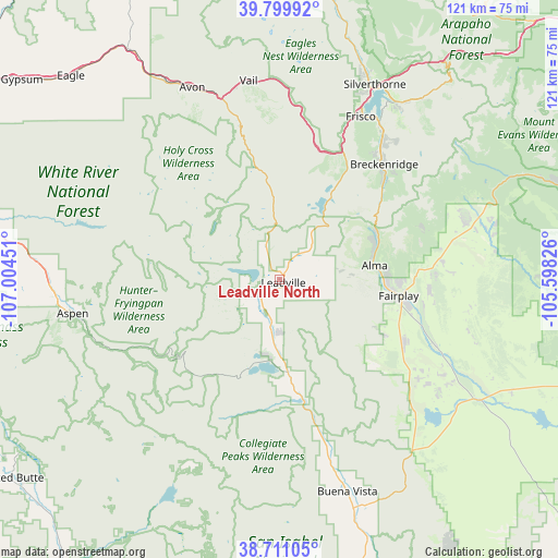 Leadville North on map