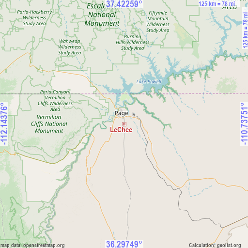 LeChee on map