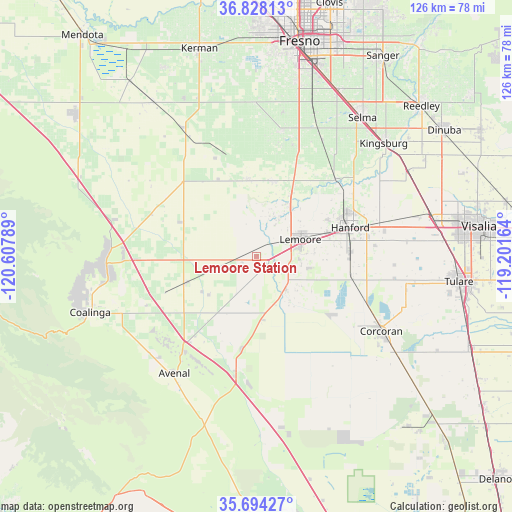 Lemoore Station on map