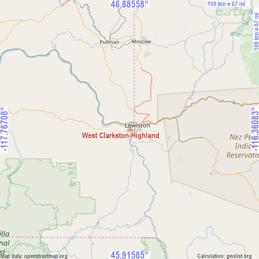 West Clarkston-Highland on map