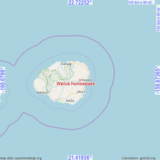 Wailua Homesteads on map