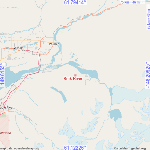 Knik River on map