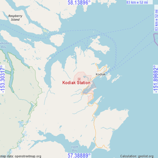 Kodiak Station on map