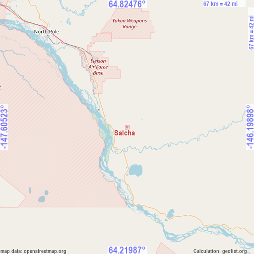 Salcha on map