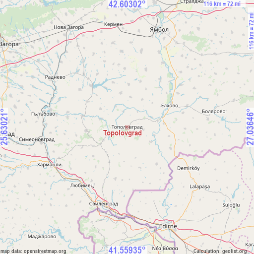 Topolovgrad on map