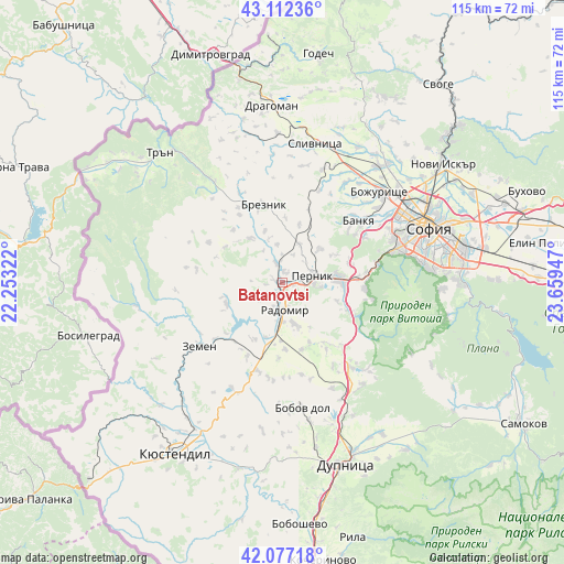 Batanovtsi on map