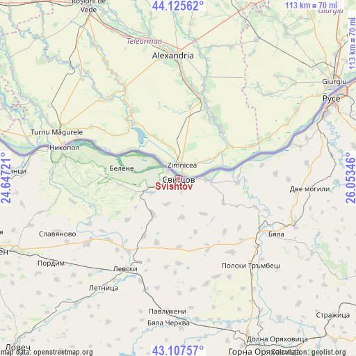 Svishtov on map