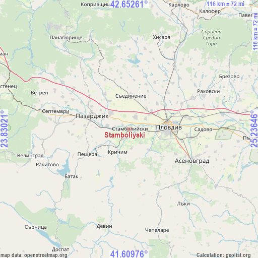 Stamboliyski on map