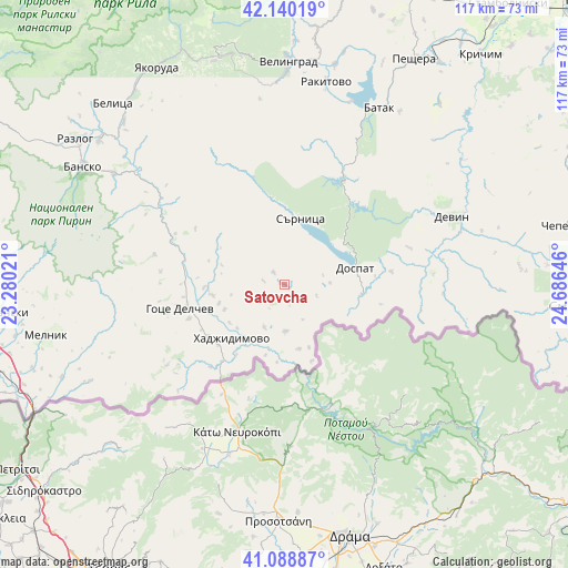 Satovcha on map