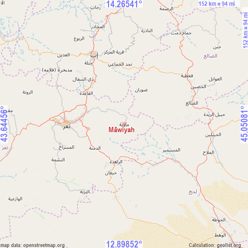 Māwiyah on map