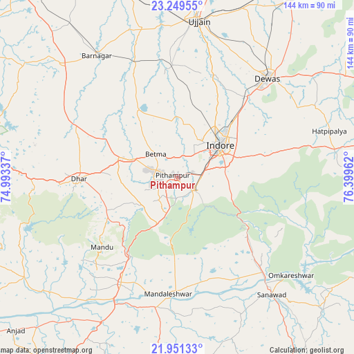 Pithampur on map
