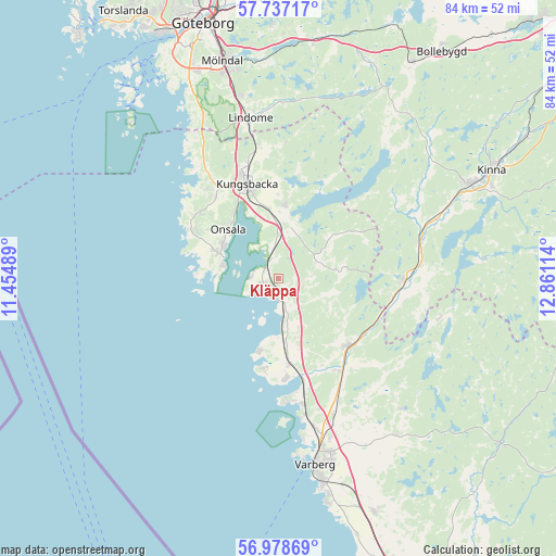 Kläppa on map