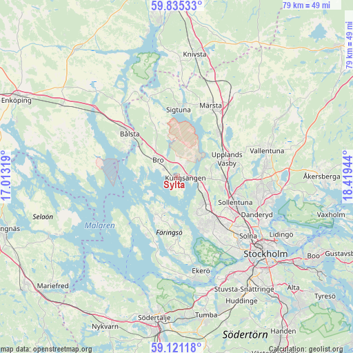 Sylta on map