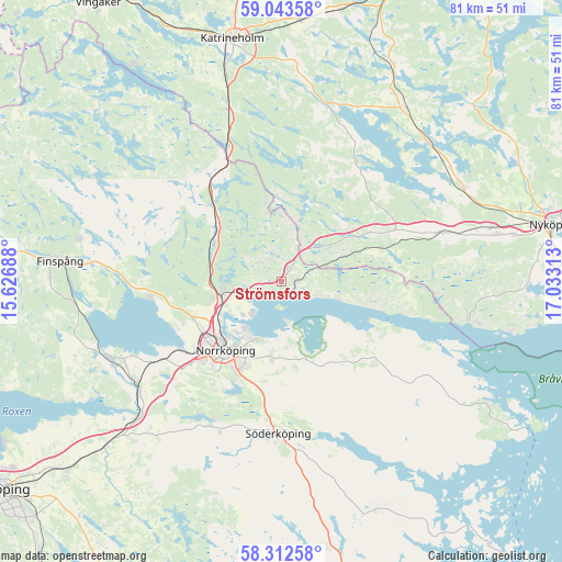 Strömsfors on map