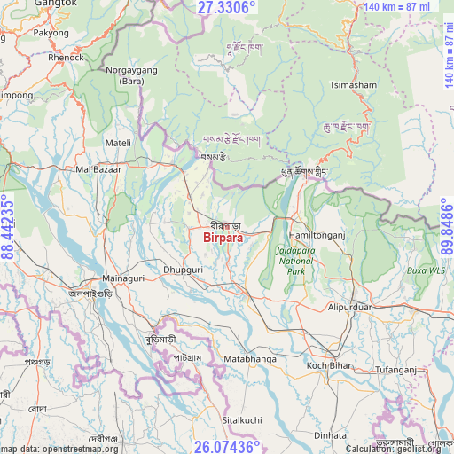 Birpara on map