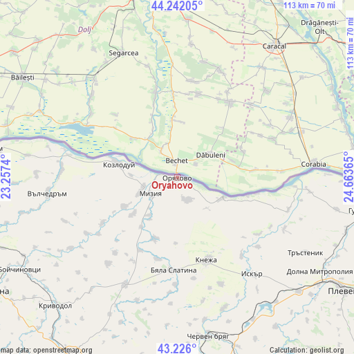Oryahovo on map