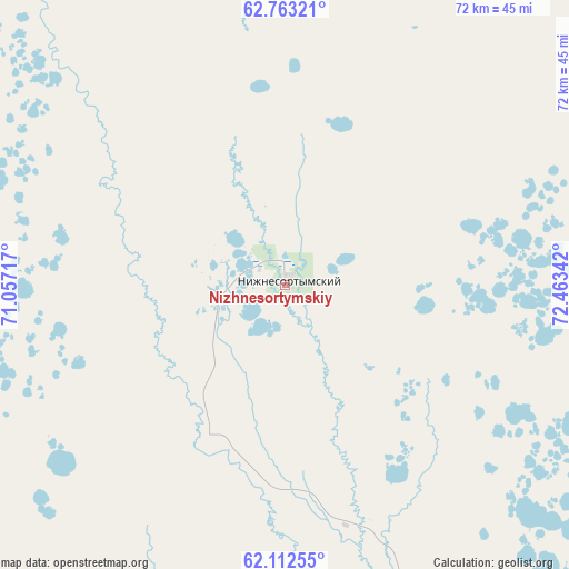 Nizhnesortymskiy on map