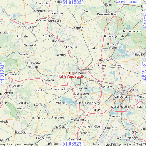 Halle Neustadt on map