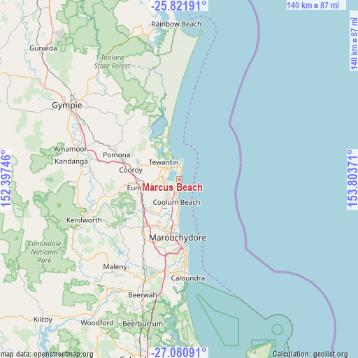 Marcus Beach on map