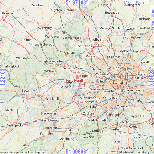 Iver Heath on map