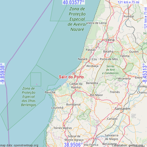 Salir do Porto on map