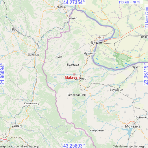 Makresh on map