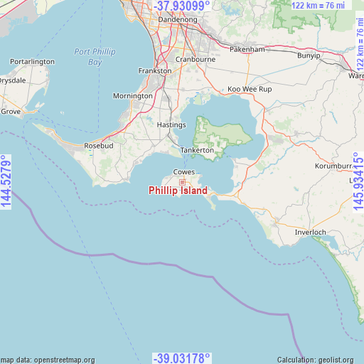 Phillip Island on map