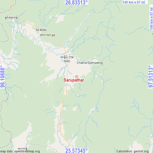 Sarupathar on map