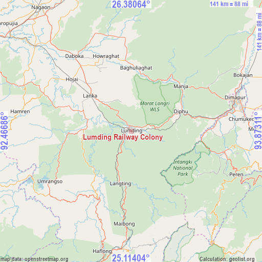 Lumding Railway Colony on map