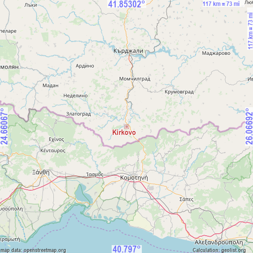 Kirkovo on map