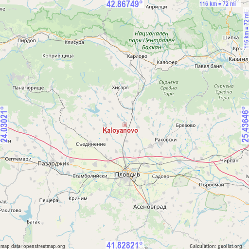 Kaloyanovo on map