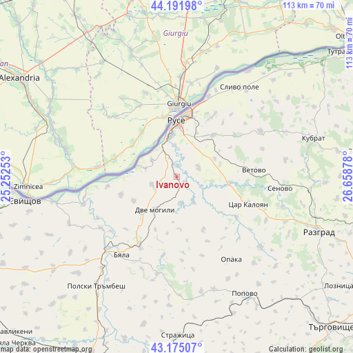 Ivanovo on map