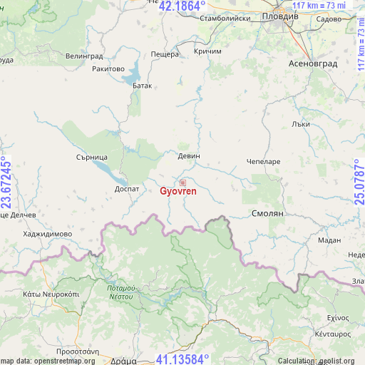 Gyovren on map