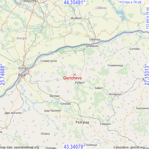 Gorichevo on map