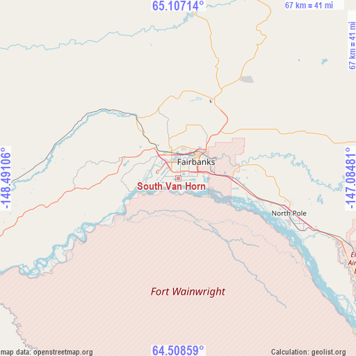 South Van Horn on map