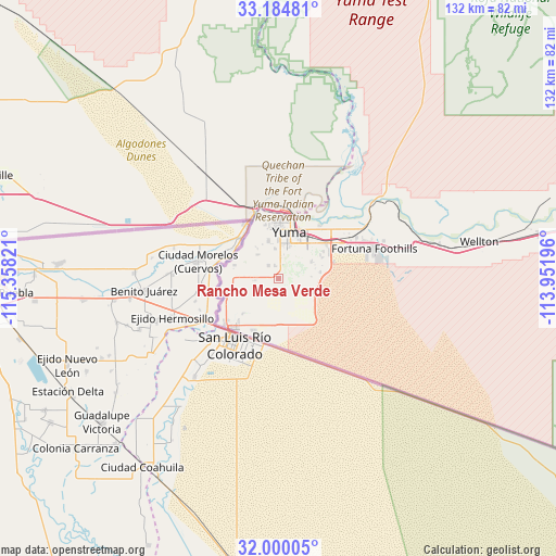 Rancho Mesa Verde on map