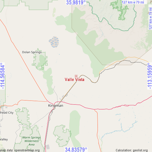 Valle Vista on map