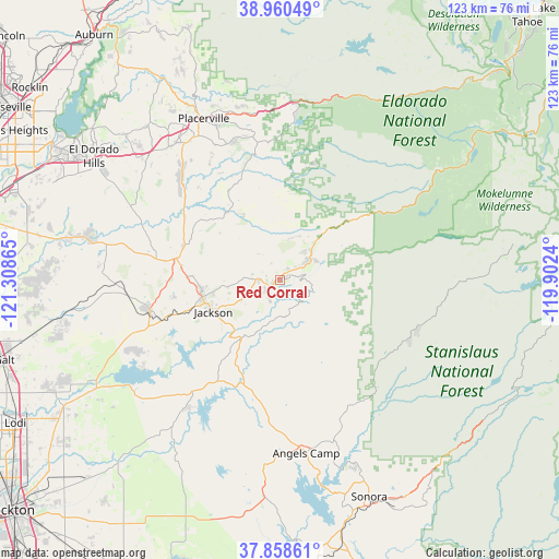 Red Corral on map