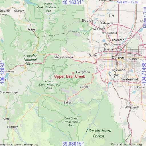 Upper Bear Creek on map