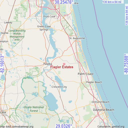 Flagler Estates on map