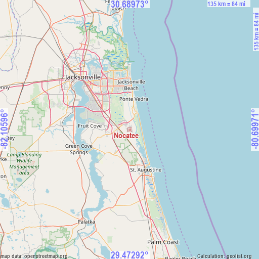 Nocatee on map