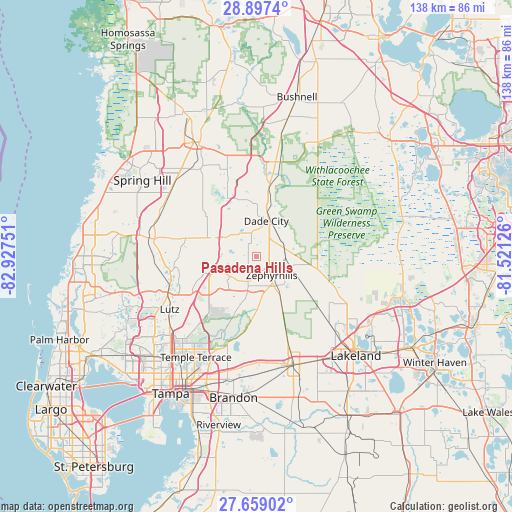 Pasadena Hills on map