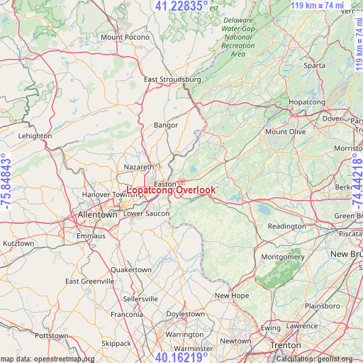 Lopatcong Overlook on map