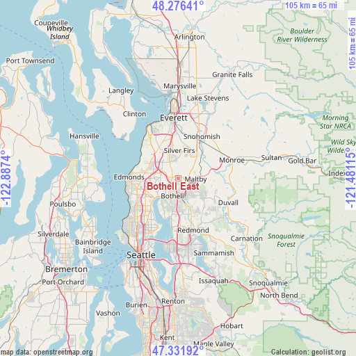 Bothell East on map
