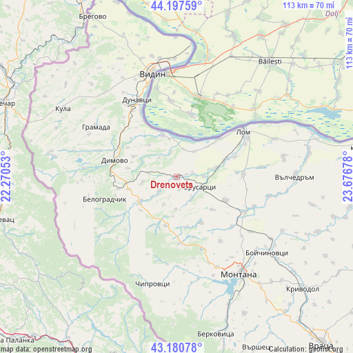 Drenovets on map