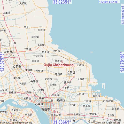 Xujia Changzhuang on map