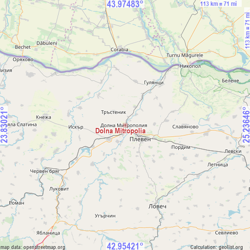 Dolna Mitropolia on map