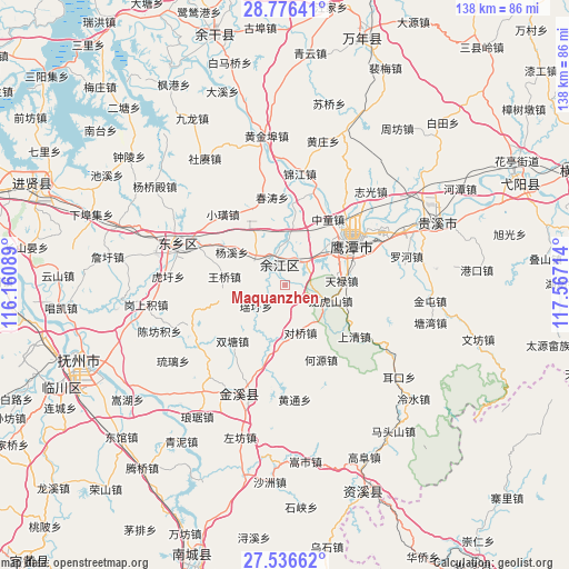 Maquanzhen on map